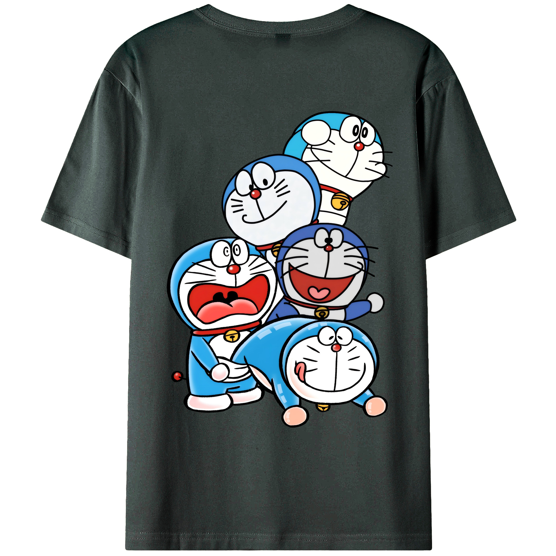 （画像用） ドラえもん Doraemon 綿100％ メンズ半袖Tシャツ（バックプリント） 通気性